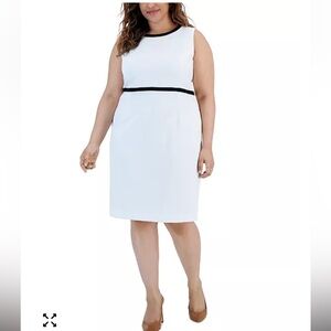 Kasper
Plus Size Contrast-Trim Sleeveless Sheath Dress SIZE 14P